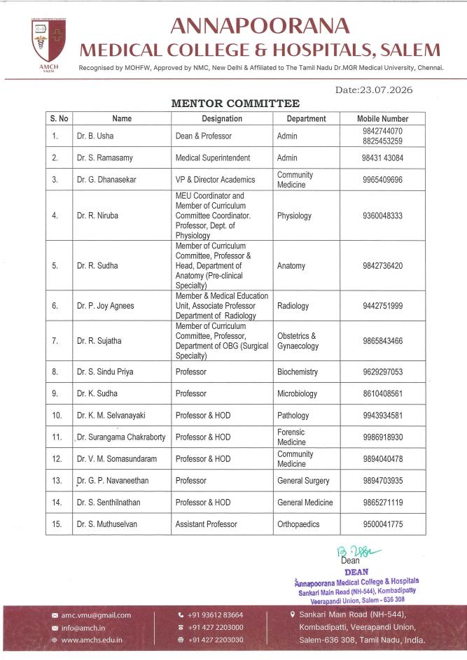Mentor Committe